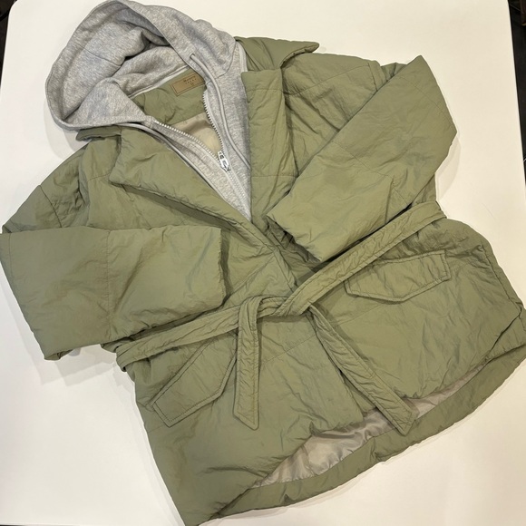BlankNYC sage green lightweight jacket w/ removable hood -price FIRM - Picture 1 of 8
